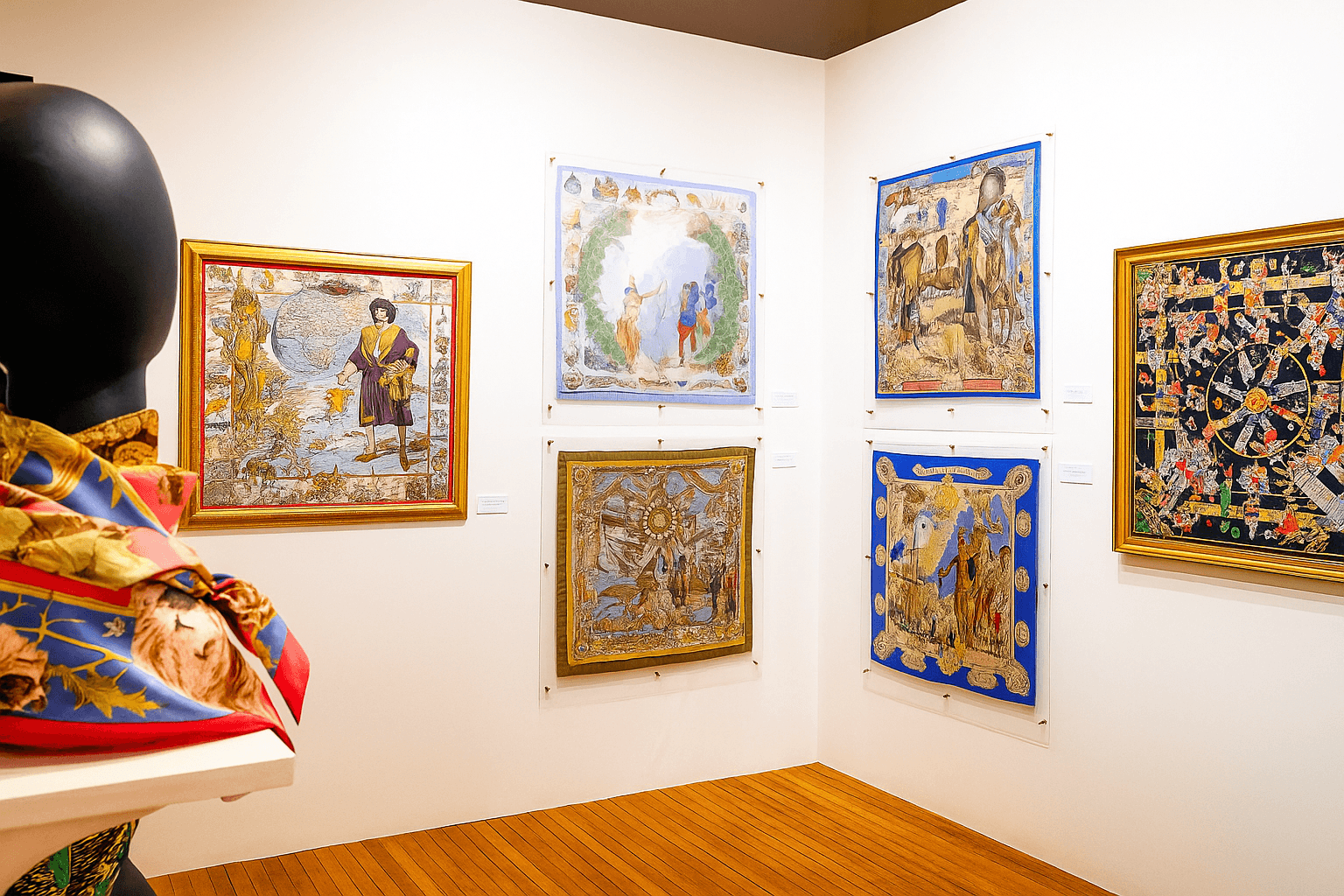 Kermit Oliver’s Hermès Scarves on Display in Galveston