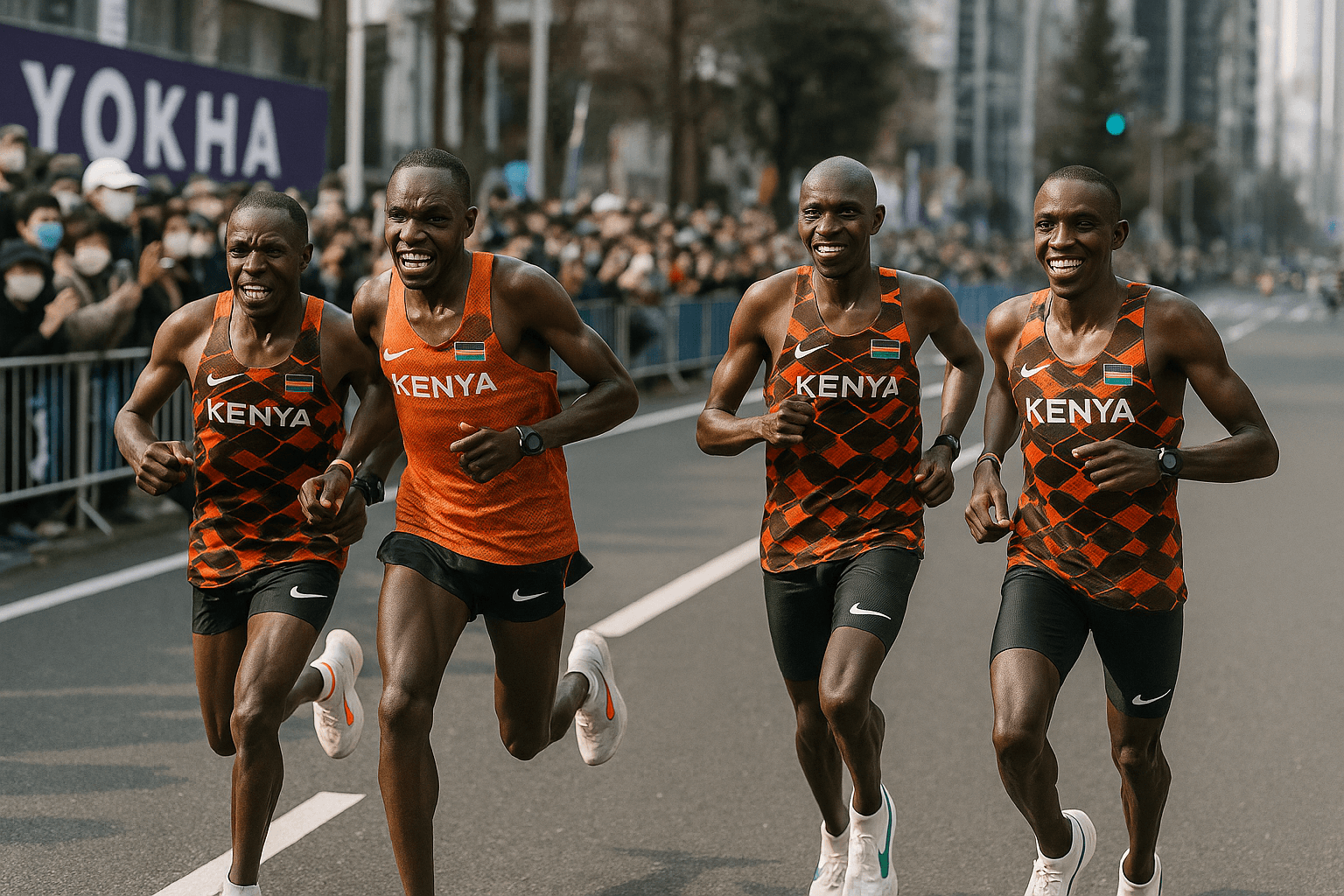 Elite Kenyan Runners Dominate the Tokyo Marathon