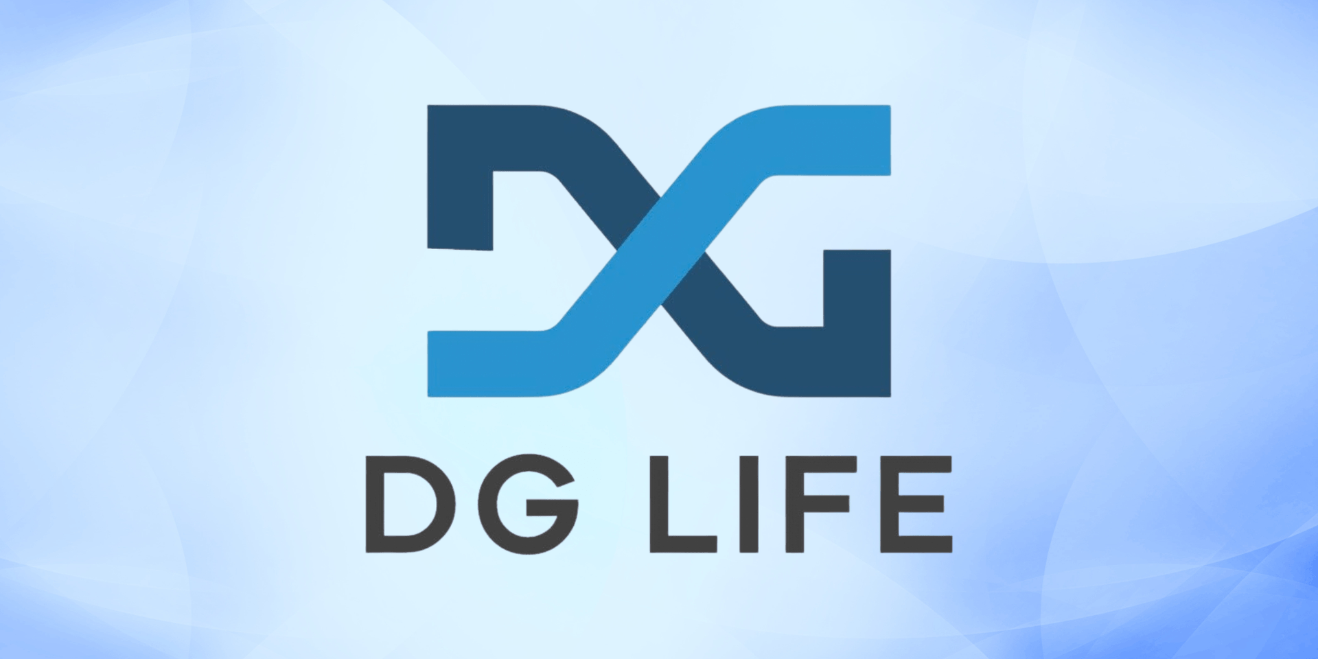 Logo featuring intertwined blue letters "DG" with "LIFE" in bold below